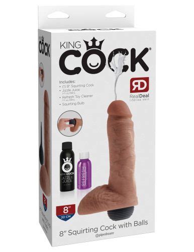 King Cock Squirting Cock With Balls Tan 8 LoveStore