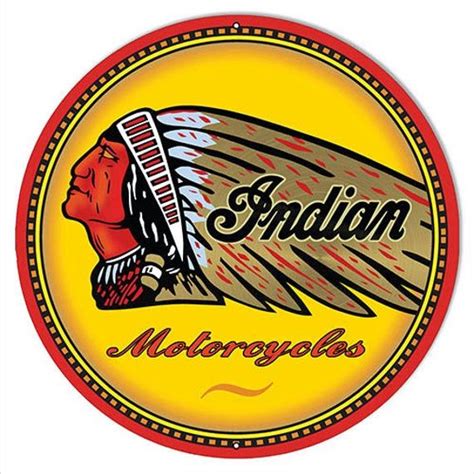 Vintage Antique Style Metal Sign Indian Motorcycles 24 Etsy Placas