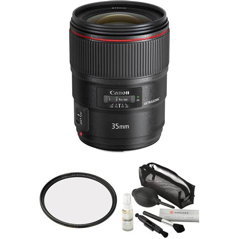 Canon EF 35mm F 1 4L II USM Lens With Accessories Kit B H Photo