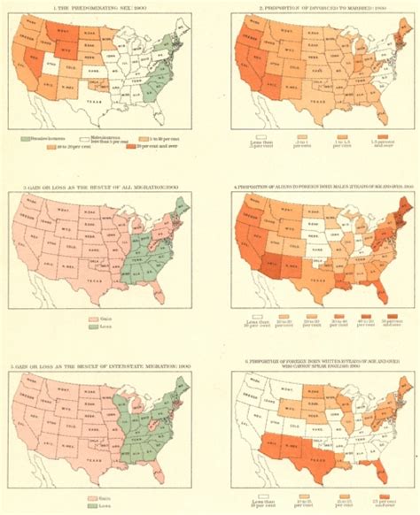 Usa Predominant Sex Marital Status Migration Immigration Language 1900 Map