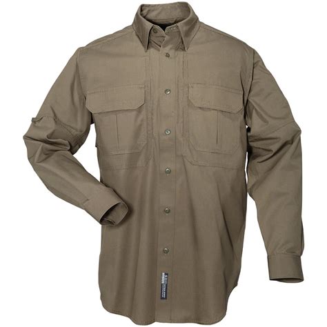 5.11 tactical medium mens taclite pro shirt, khaki new teflon repel long sleeve. Men's 5.11 Tactical® Long - sleeve Cotton Shirt - 230747 ...