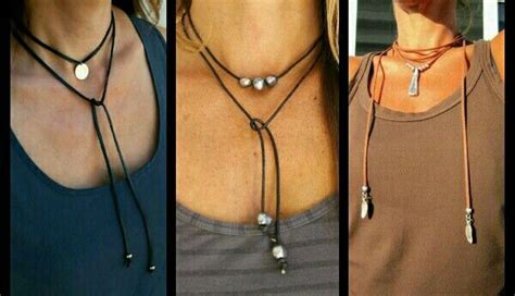 Some Leather Wrap Necklace Ideas Wrap Necklaces Necklace Ideas