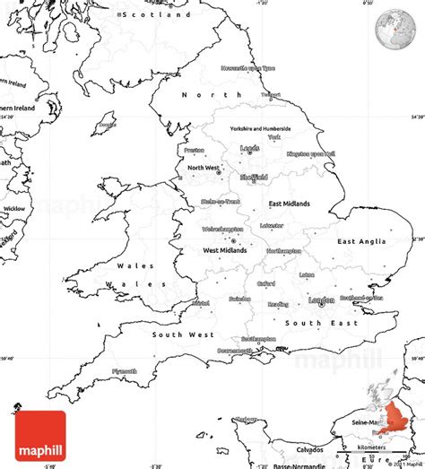 Blank Simple Map Of England Uk Map Outline Printable Printable Maps