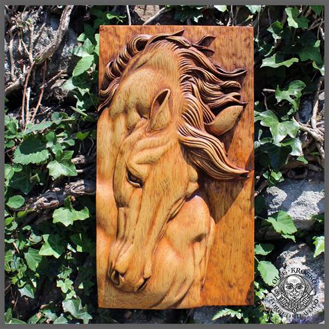 Horse Wall Art Material Iroko Wood And Antique Wax This Collection