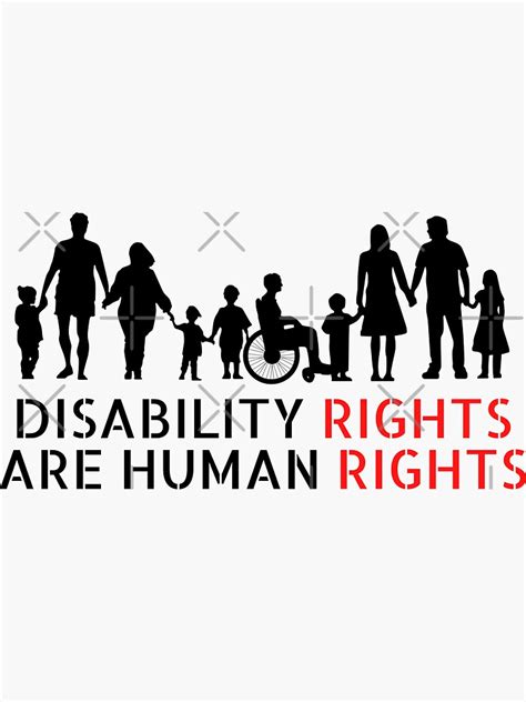 Disability Rights Are Human Rights Social Justice Sticker For Sale
