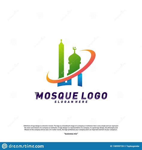 Mosque Logo Design Concept Vector Templateplanet Religion