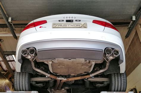 milltek inch catback exhaust system with polished oval 150 x 95mm tips audi s5 b8 cabriolet