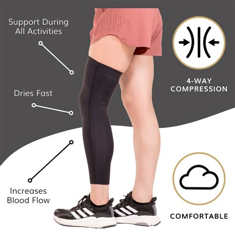 Full Leg Compression Sleeve Copper Calf And Thigh Support