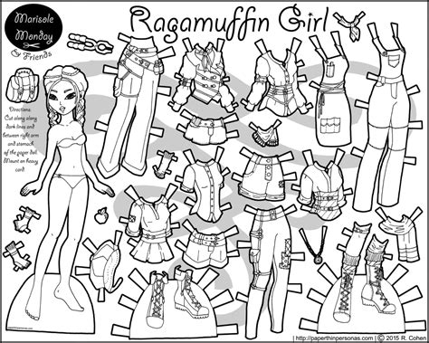 Ragamuffin Girl Steampunk Paper Doll Paper Dolls Clothing Steampunk