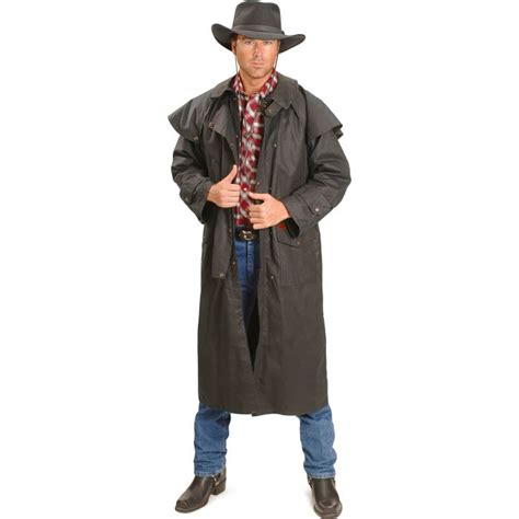 Long Oilskin Duster By Outback Trading Co Jacksons Western Store