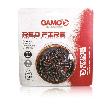 Gamo Red Fire Pellets 177 Cal Ammunition For Air Rifles