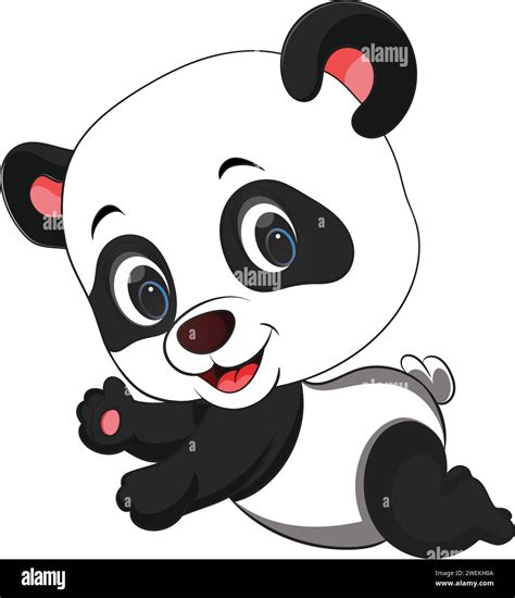 Vector Illustration Cute Baby Panda Character Stock Vector Image And Art