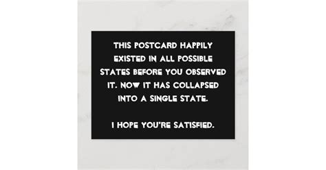 You Collapsed It Quantum Physics Humor Postcard Zazzle