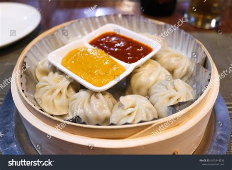 Momo Steamed Dumplings Spices Traditional Nepali Stock Photo Edit Now