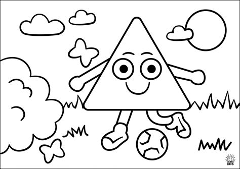 Triangle Coloring Page Preschool