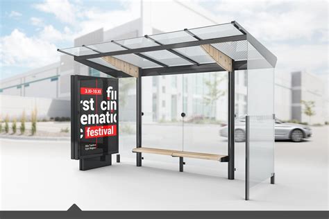 Smart Bus Shelter Outdoor Modern Advertising Bus Stop China Bus