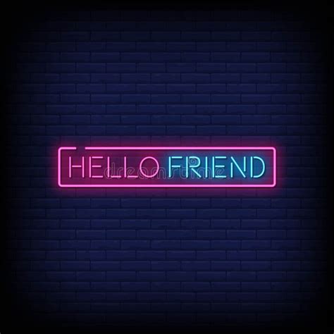 Hello Welcome Back Neon Signs Style Text Vector Stock Vector