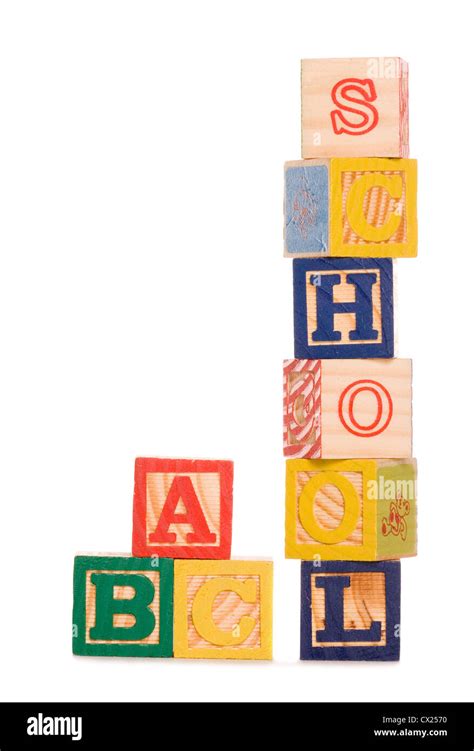 Abc Alphabet School Blocks Studio Cutout Stock Photo Alamy