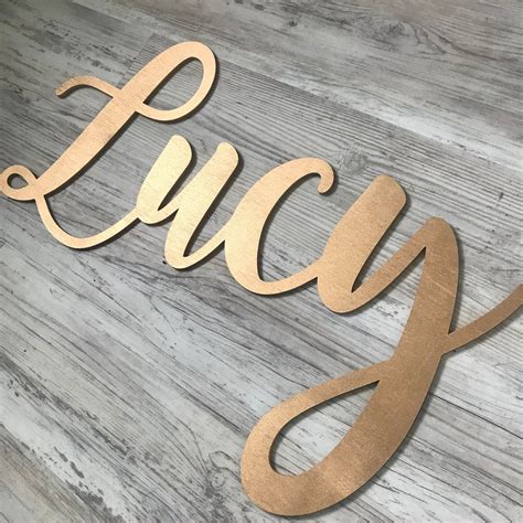 Personalized Laser Cut Name Sign Free Shipping Wooden Cut Etsy