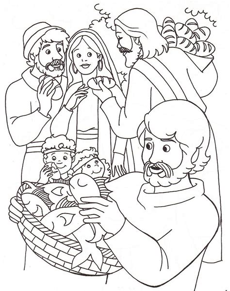 Miracles Of Jesus Coloring Pages At Getdrawings Free Download