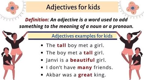 Adjectives For Kids Types List Worksheet Pdf Performdigi