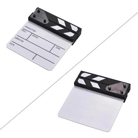 Compact Size Acrylic Clapboard Dry Erase Tv Film Movie Director Cut