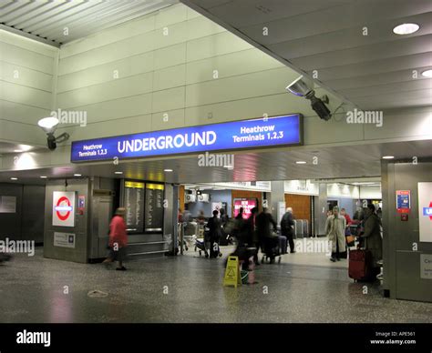 London Underground Tube Station At Heathrow Airport Serving Terminals