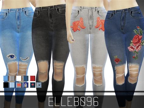 Trendy Ripped Jeans By Elleb096 At Tsr Sims 4 Updates