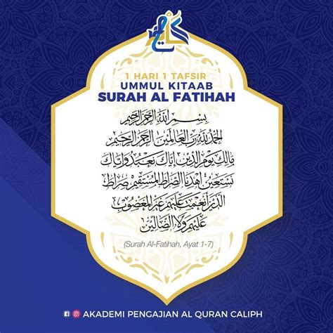 Intisari Surah Al Fatihah