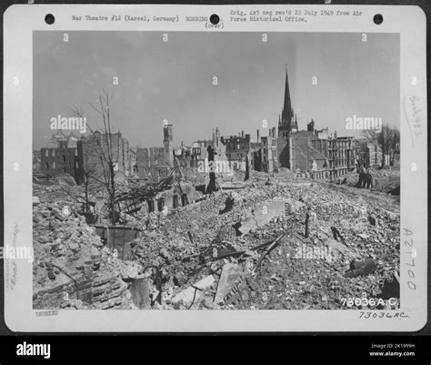 Bomb Damaged Buildings In Kassel Germany 29 April 1945 Stock Photo