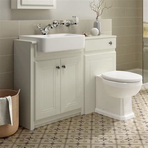 1167mm Combined Vanity Unit Toilet Basin Bathroom Furniture Storage