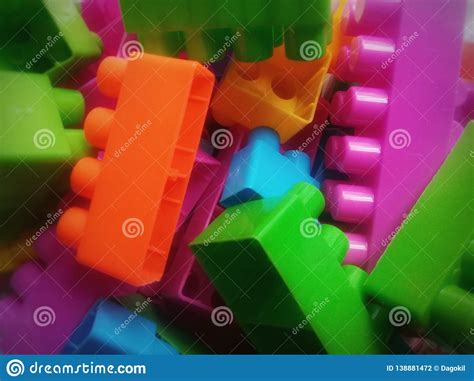 Colorful Toy Bricks Background Toy Blocks Stock Photo Image Of