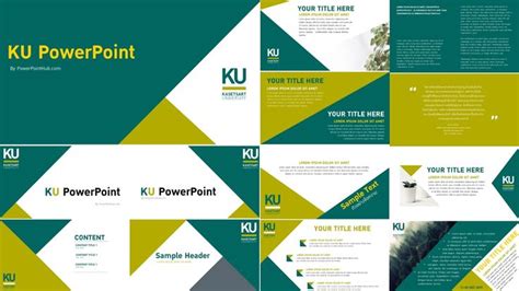 Unofficial Ku Powerpoint Template สำหรับงานนำเสนอ เทมเพลต Power Point