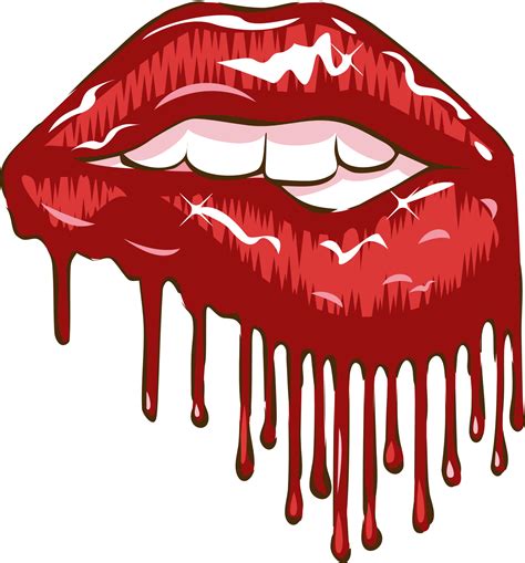 Dripping Lips Png Graphic Clipart Design 20962893 Png