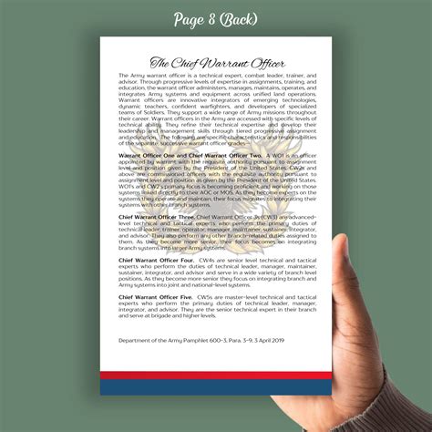 CW2 JAG Army Promotion Ceremony Program Template 8 Page Bi-fold Warrant