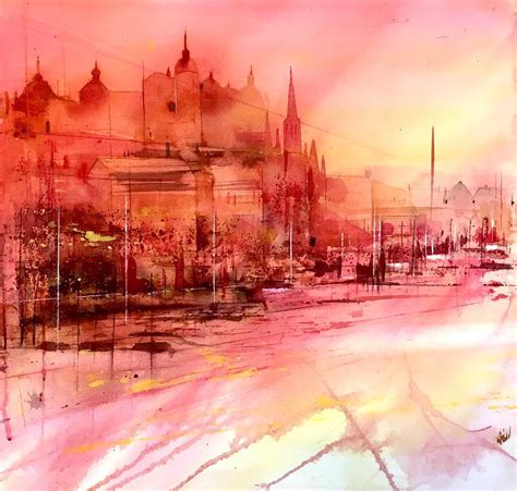 Colorful Watercolor Paintings Capture The Vibrant Beauty Of Stockholm