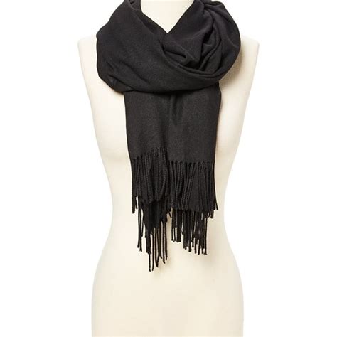 Oussum Black Solid Scarfs For Women Fashion Warm Neck Womens Winter Scarves Pashmina Silk