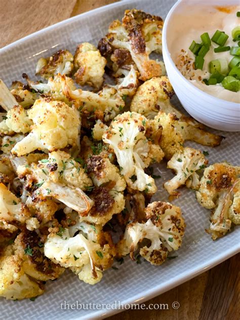 Parmesan Roasted Cauliflower Bites The Buttered Home