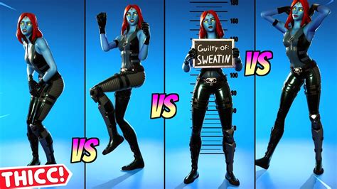 Thicc Mystique Skin Showcased With All Sus Dances In Fortnite Youtube