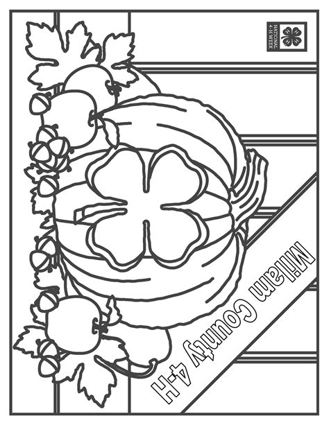 It's time for the april & may cloverbud coloring contest. national-4-h-week-pumpkin-color-page-2016 | Milam County 4-H