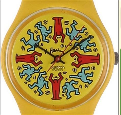 Two Watches Keith Haring Modele Avec Personnages Signed Pierre