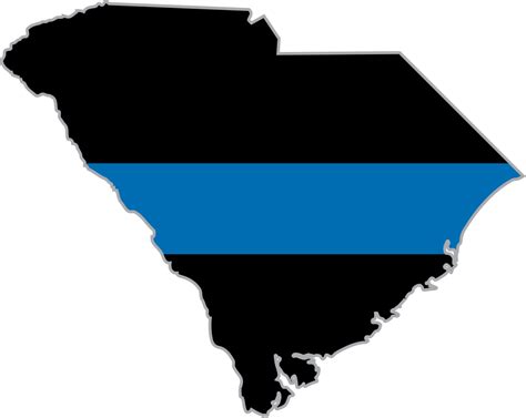 Thin Blue Line South Carolina State Decal