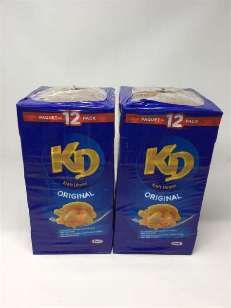 Lot Of Kraft Dinner Original 2 X 12 X 225g