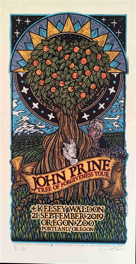 John Prine Tree Of Forgiveness Tour Poster Kelsey Waldon Gary Houston S N 5 Coa Optikrock