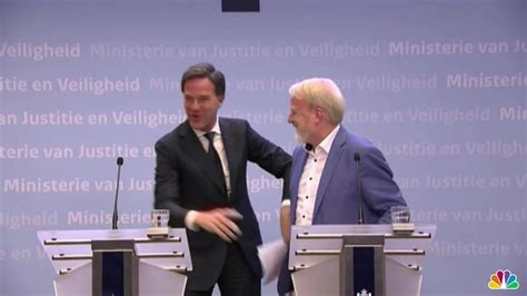 dutch prime minister shakes hands seconds after telling people not to nbc new york