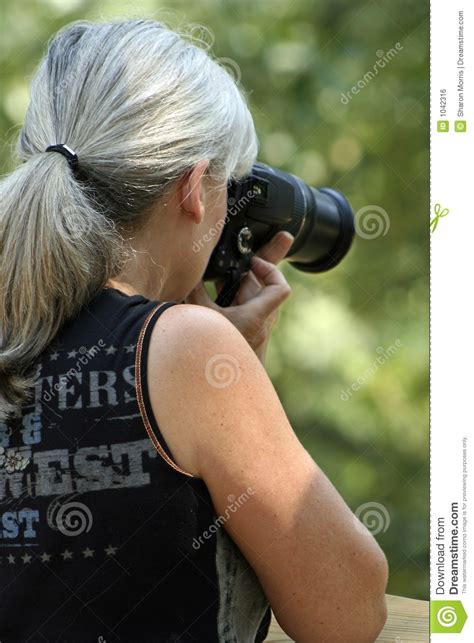 Lady Photographer Stock Photo Image Of Female Camera 1042316