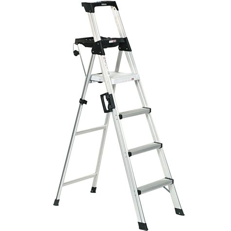Cosco 2061aabld Signature Series Aluminum 4 Step Folding Step Ladder