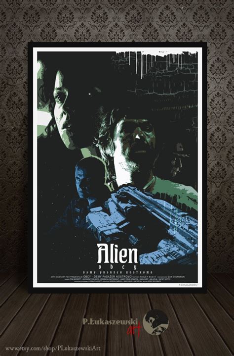 Alien Ridley Scott Movie Poster Print Sigourney Weaver Etsy