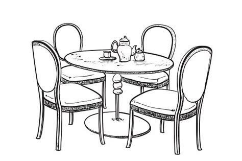 Table And Chair Drawing At Explore Collection Of