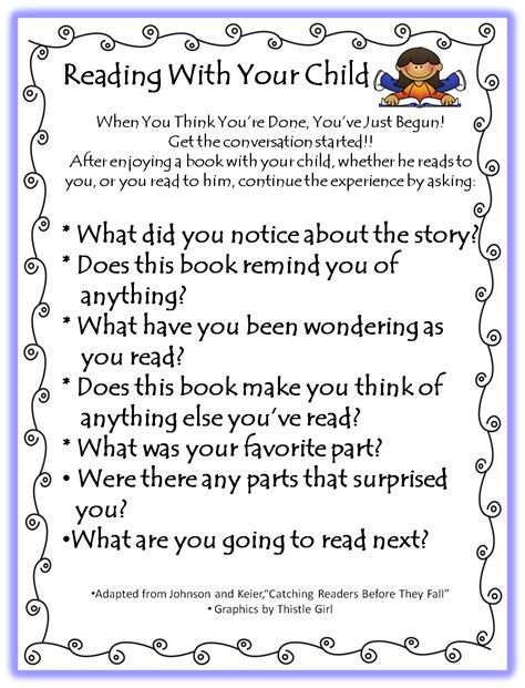 Reading Tips For Parents Printable